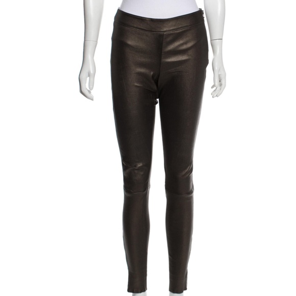 Mackage Pants - Authentic Mackage Skinny Leggings in a Gorgeous Copper Brown Metallic Color sz 4